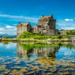 Eilean Donan Castle during a warm summer day - Dornie, Scotland - United Kingdom